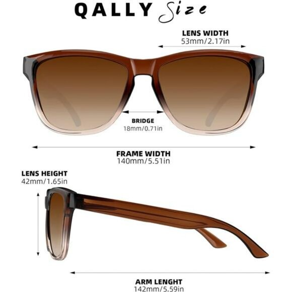 Polarized Square Sunglasses Women UV400 Protection Fashion Shades Summer - Picture 4 of 7